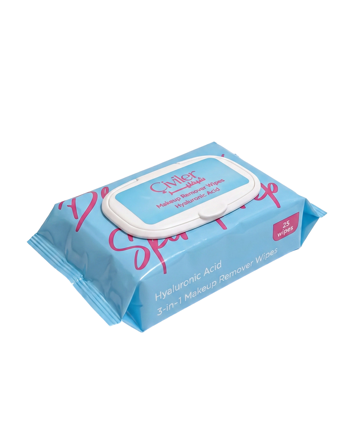 3-in-1 Makeup Remover Wipes (Hyaluronic Acid)