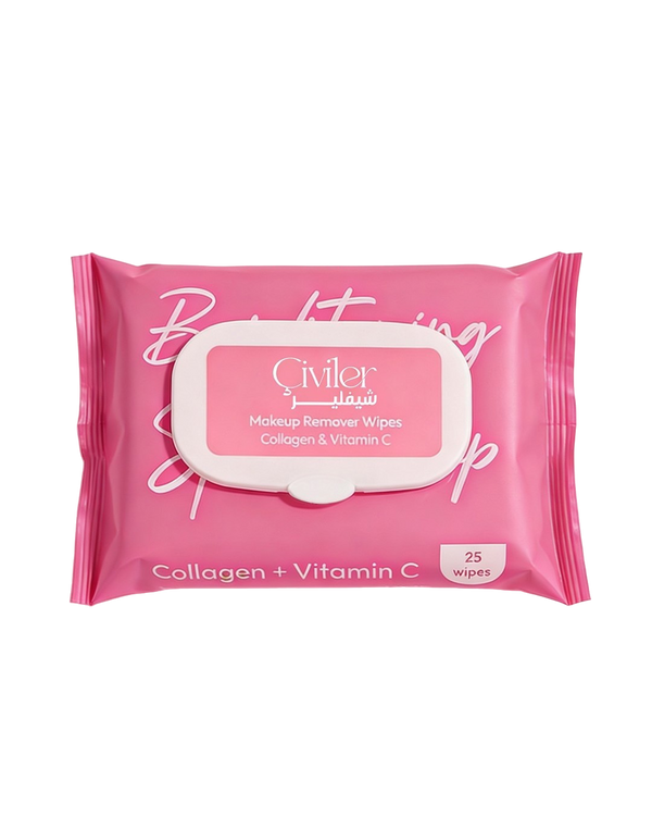 3-in-1 Makeup Remover Wipes (Collagen)