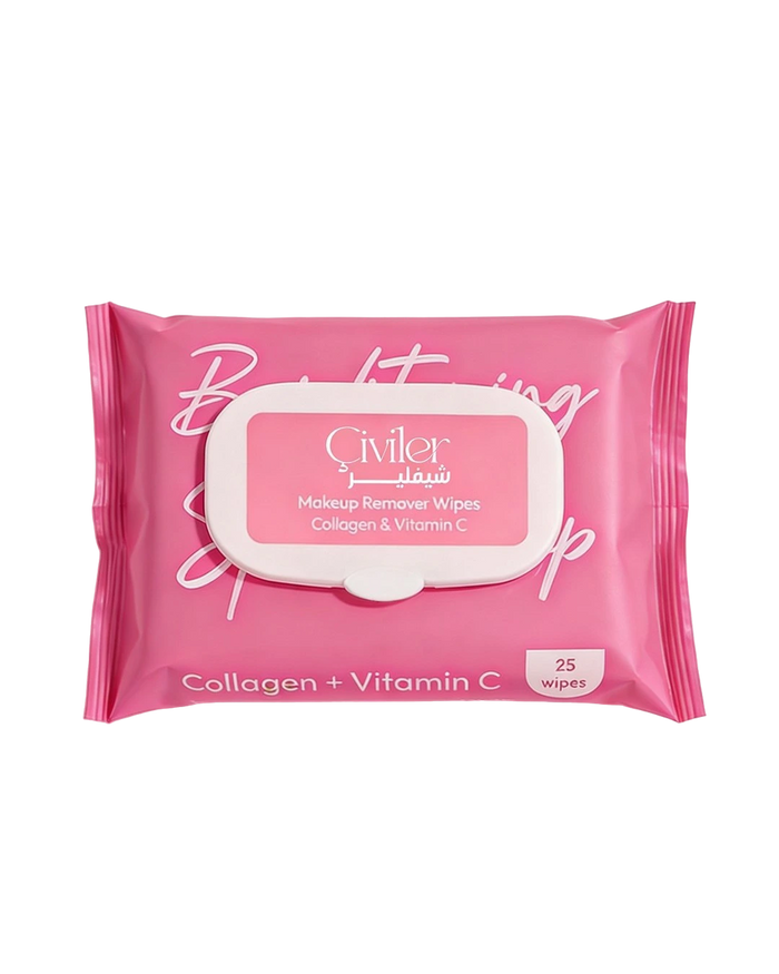 3-in-1 Makeup Remover Wipes (Collagen & Vitamin C)