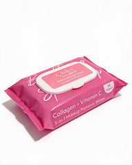 3-in-1 Makeup Remover Wipes (Collagen)