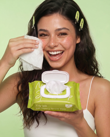 2-in-1 makeup remover wipes