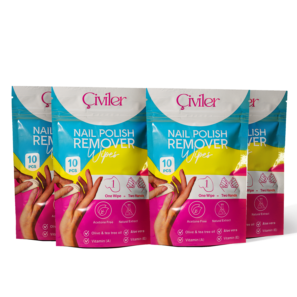 Four for More Nail Polish Remover Wipes